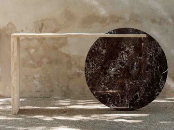 GOL001 - Travertine console table by LO Contemporary - view 2